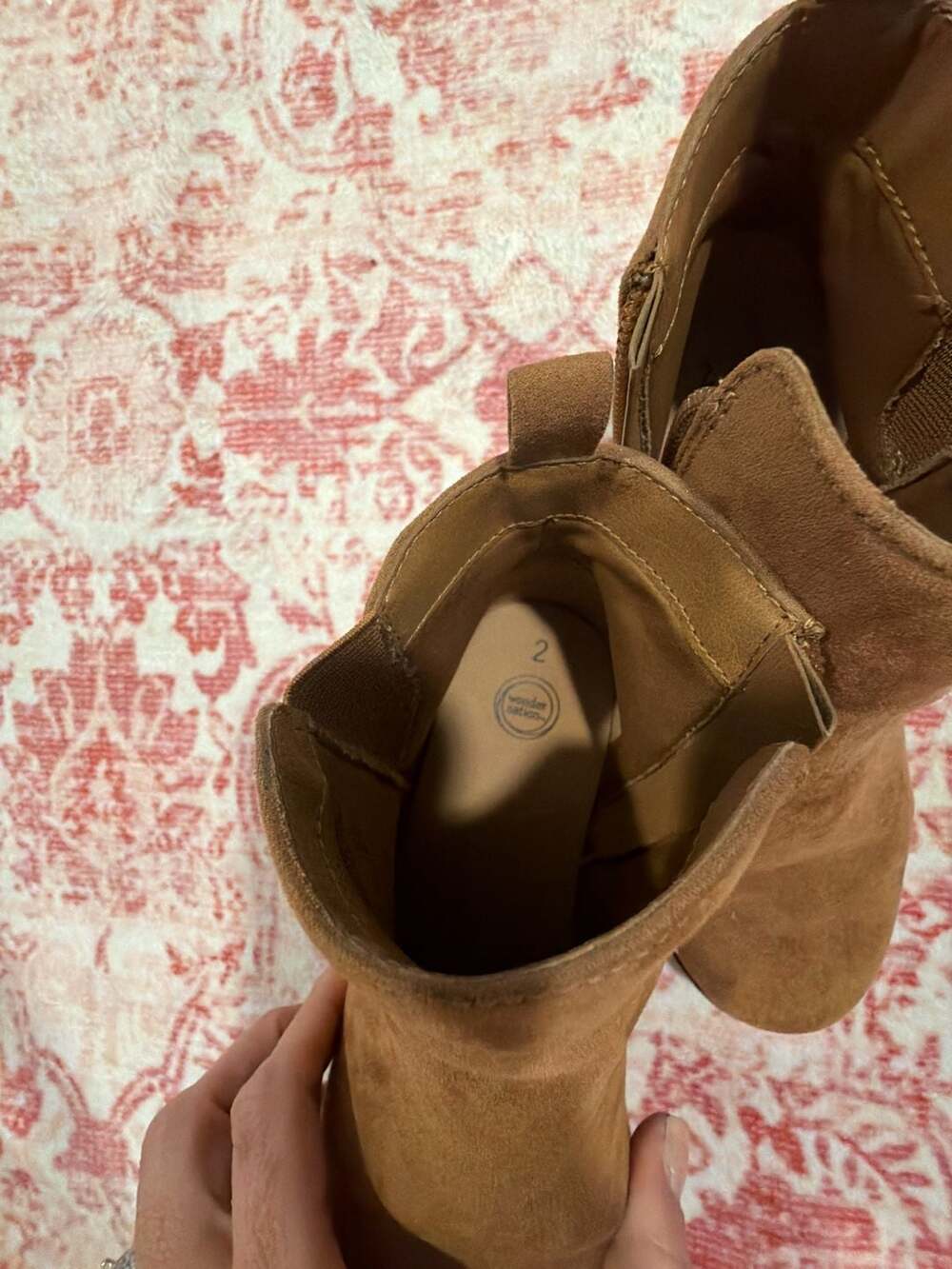 Wonder Nation Girls Suede Fashion Ankle Booties - Picture 3 of 3